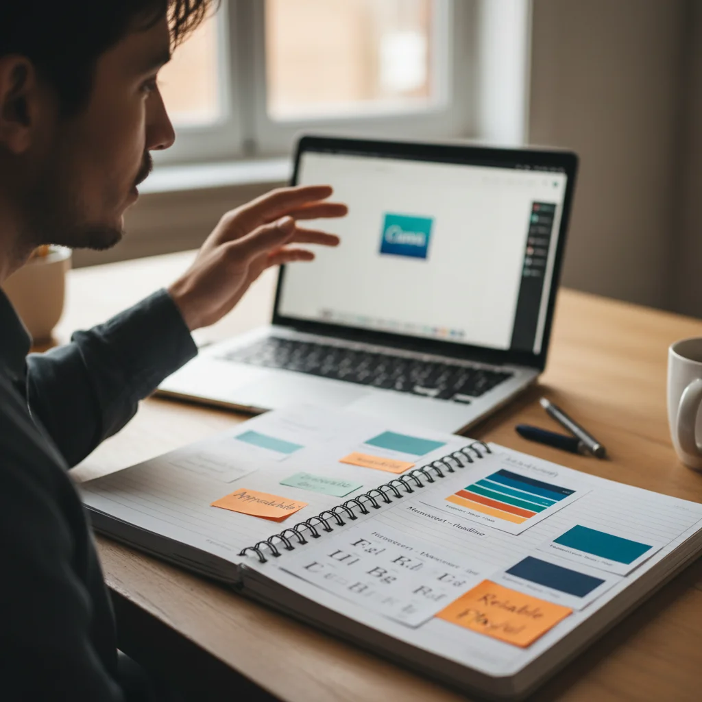 Before You Open Canva — Know Your Fonts, Colors, and Tone. That's Brand Strategy 101.