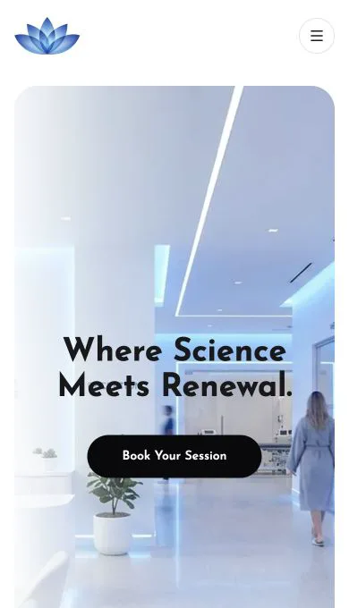 Rebuilt Lomena mobile hero with the logo, a concise headline, and one booking action
