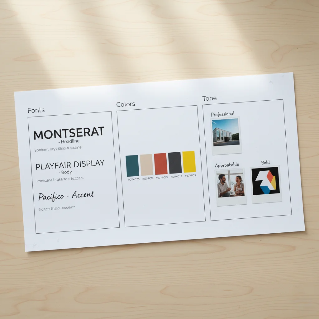 Brand strategy worksheet layout